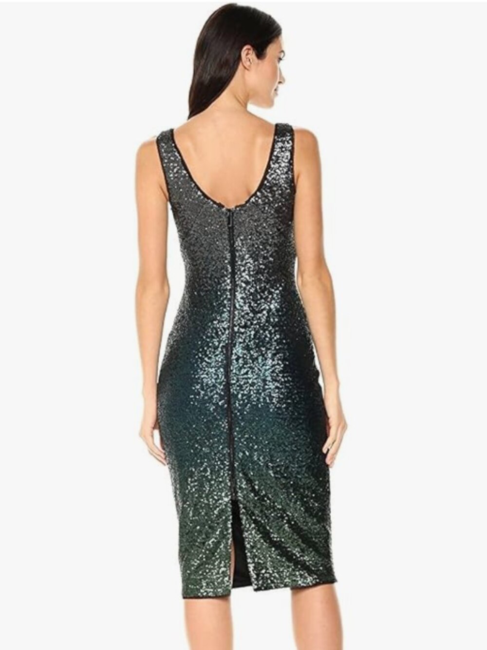 *NWT* Rachel Roy Emerald Ombre Sequin Midi Dress Size 18